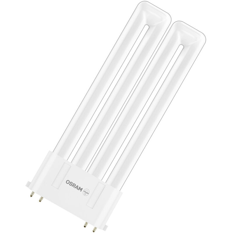 foto del prodotto dulux led f24 em, 2g10, 12w, 1350lm, 3000k, colore della luce bianco caldo, sostituzione led per lampade fluorescenti compatte attacco 2g10 a 4 pin,