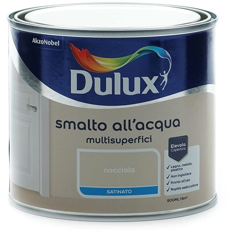 foto del prodotto dulux smalto multisuperfici per interno e esterno 500ml nocciola legno metallo plastica