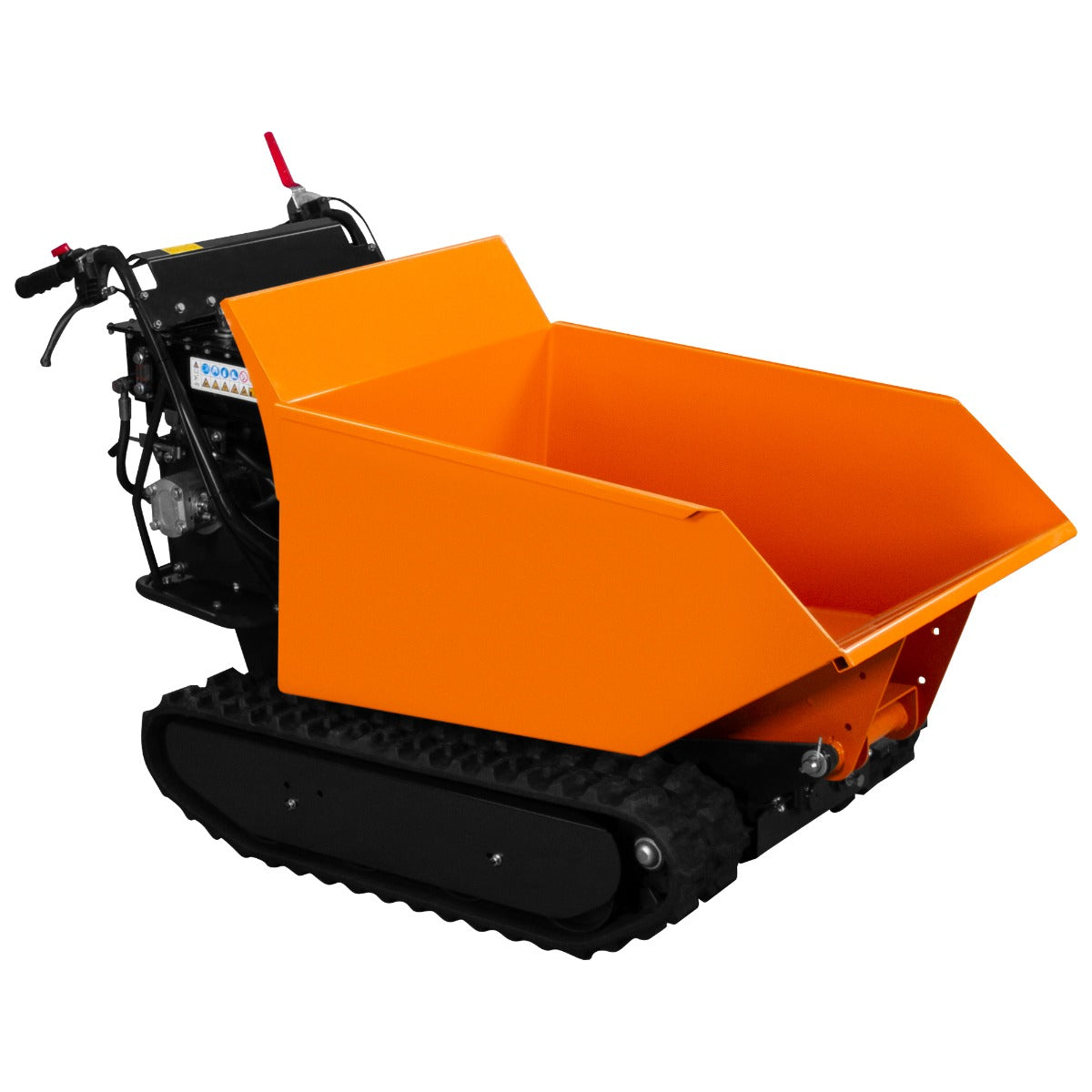 foto del prodotto dumper cingolato con cassone ribaltabile idraulico 500 kg di carico utile 270cc 9cv