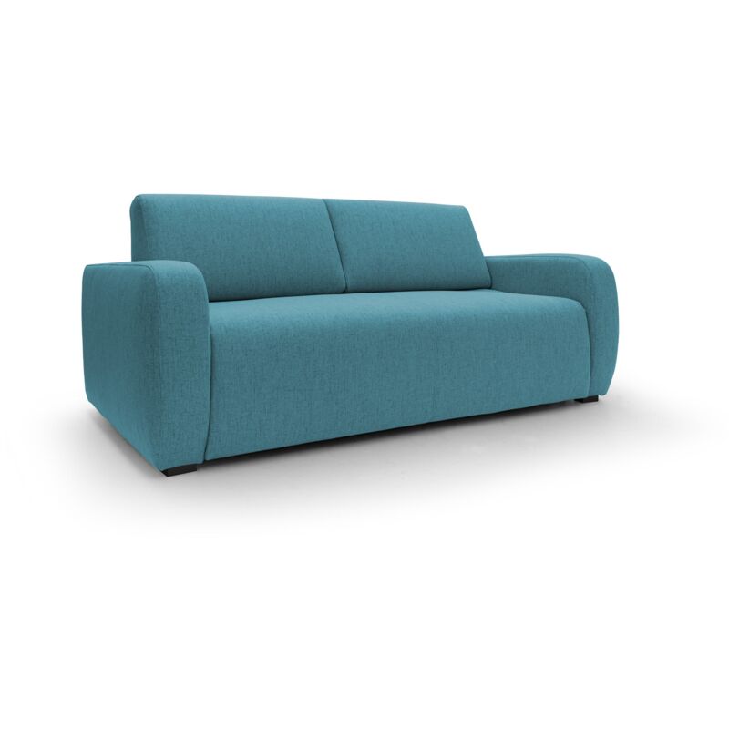 foto del prodotto duna divano letto matrimoniale con materasso 20 cm in tessuto impermeabile t03 195 cm mat. 140x197 azzurro
