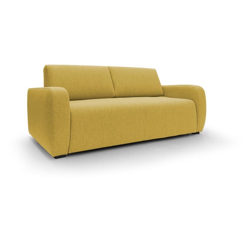 foto del prodotto duna divano letto matrimoniale con materasso 20 cm in tessuto impermeabile t03 195 cm mat. 140x197 giallo