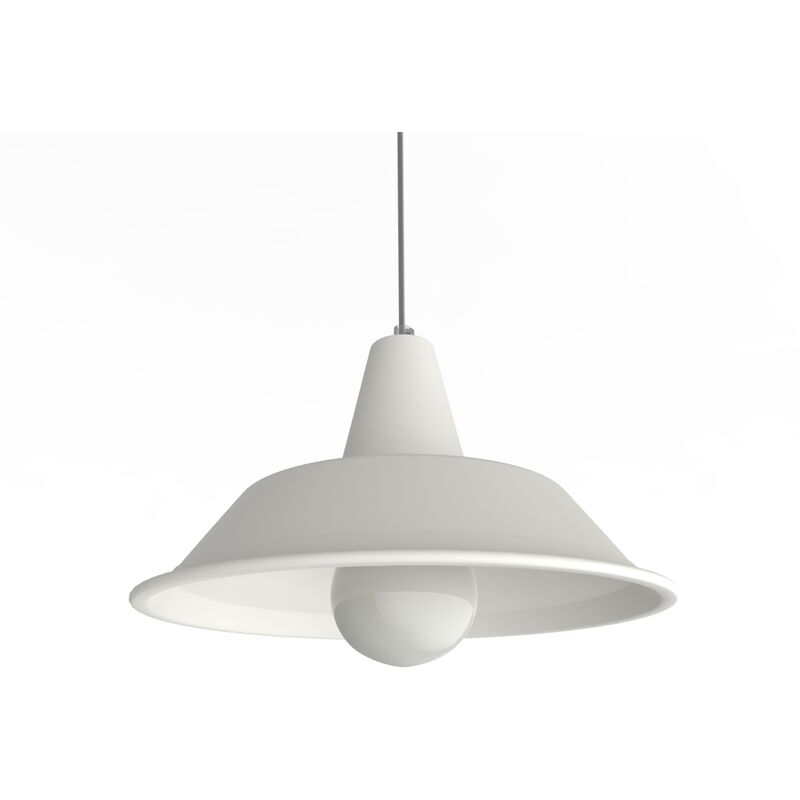 foto del prodotto duna sospensione, 1xe27, max 42w, metallo, bianco opaco, d.35cm lumicom
