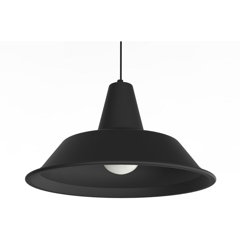 foto del prodotto duna sospensione, 1xe27, max 42w, metallo, nero opaco, d.45cm lumicom