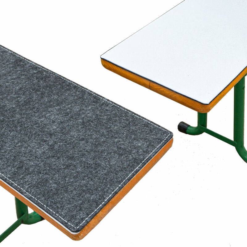 foto del prodotto dunedesign 2 cuscini in feltro per panca da birreria 220 cm cuscino panchina reversibile