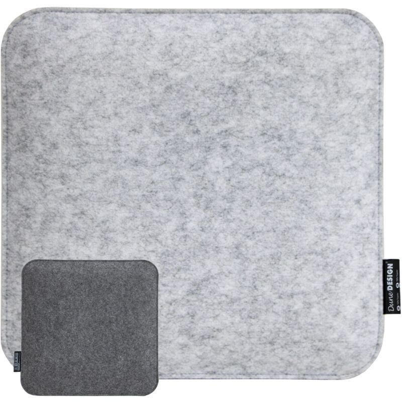foto del prodotto dunedesign 30mm cuscino di feltro per sedie 35x35cm quadrato bicolore grigio
