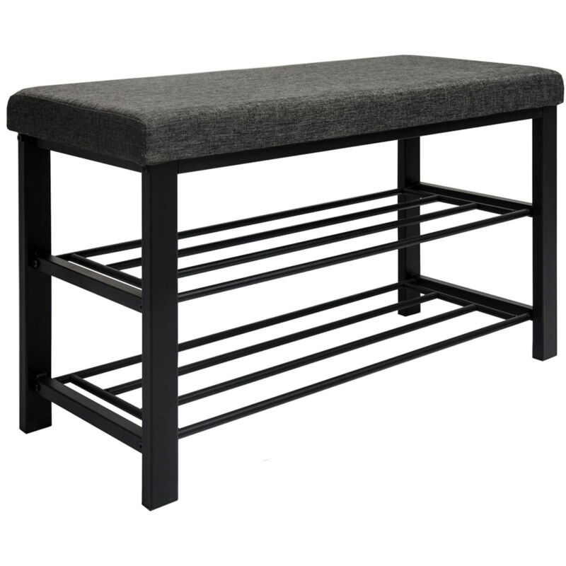 foto del prodotto dunedesign - panca portascarpe - 81x32x46 panca ingresso con scarpiera organizer porta scarpe