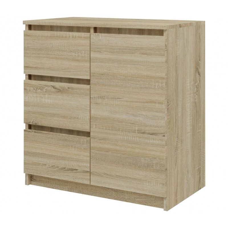 foto del prodotto dunja credenza 1 anta 3 cassetti dimensioni 80x40x75 cm mobile da soggiorno stile moderno
