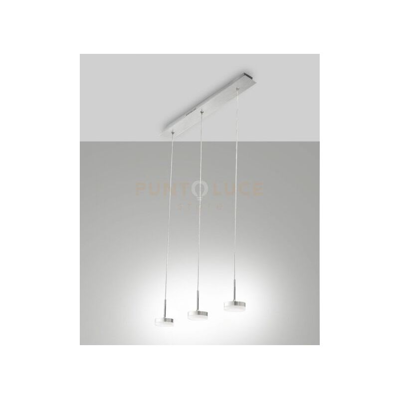 foto del prodotto dunk sospensione 3 luci alluminio a led 3000k 24w 2260 lm dimmerabile