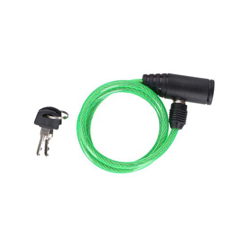 foto del prodotto dunlop spiral fahrradschloss mit schl ssel 90 cm gr n 