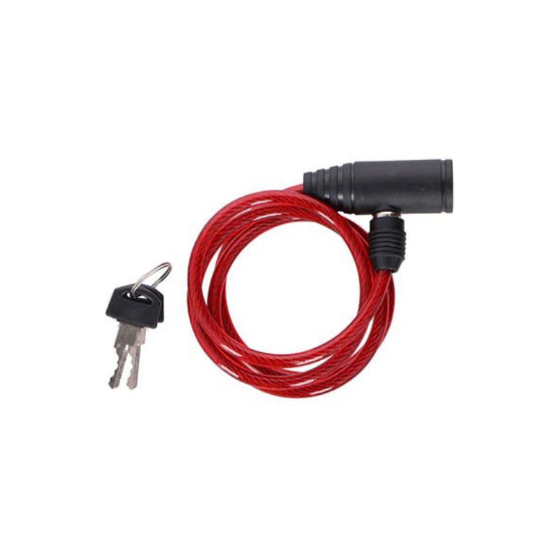 foto del prodotto dunlop spiral fahrradschloss mit schl ssel 90 cm rot 