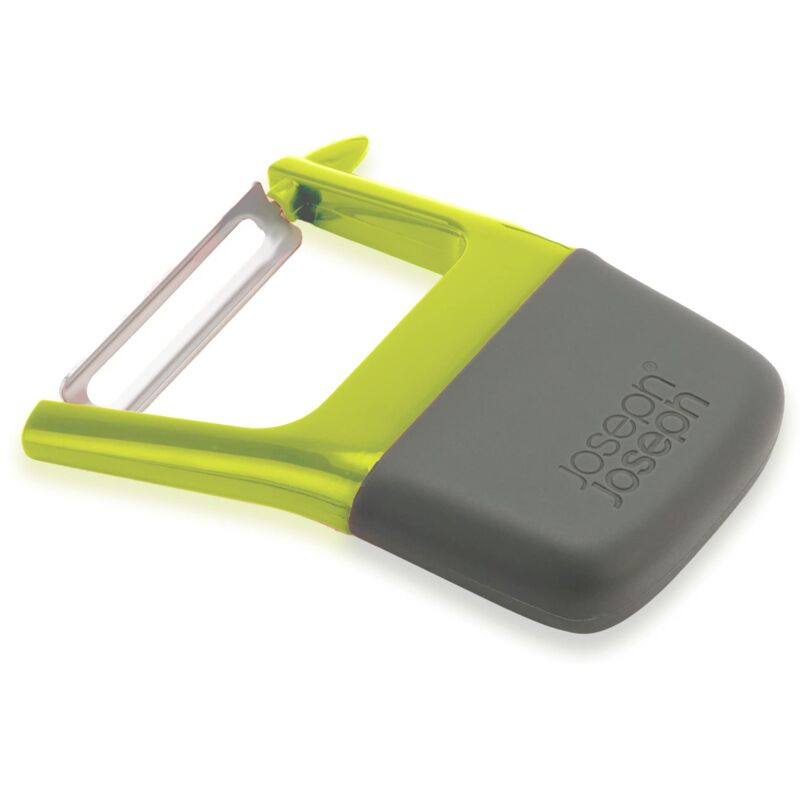 foto del prodotto duo pela patate e verdure, taglia verdure multifunzione con impugnatura ergonomica antiscivolo, verde joseph joseph
