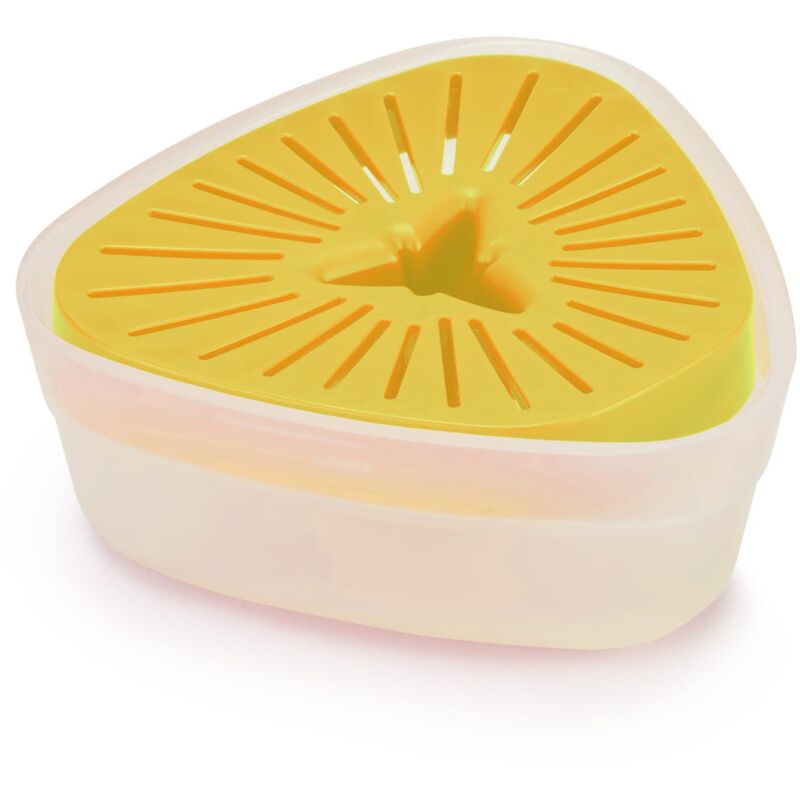 immagine 0 del prodotto duo spremiagrumi manuale con coperchio reversibile per una conservazione compatta, spremi limone, agrumi, arance, giallo chiaro joseph joseph