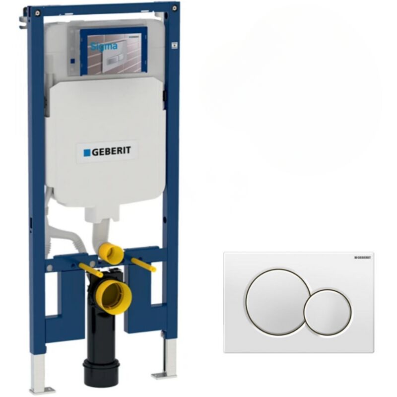 foto del prodotto duofix, modulo di montaggio extra piatto 114 cm, salvaspazio placca di comando a due tasti sigma 01 bianca 111.796.00.1 b 