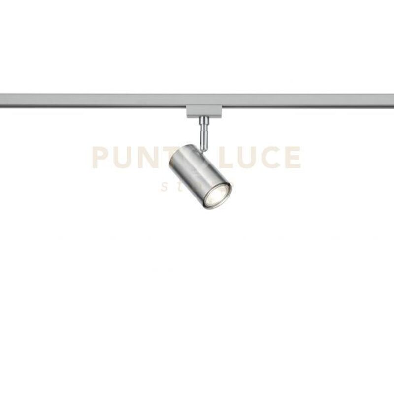 foto del prodotto duoline marley spot orientabile metallo acciaio satinato l. 10,2cm per sistema binario 1 luce attacco gu10