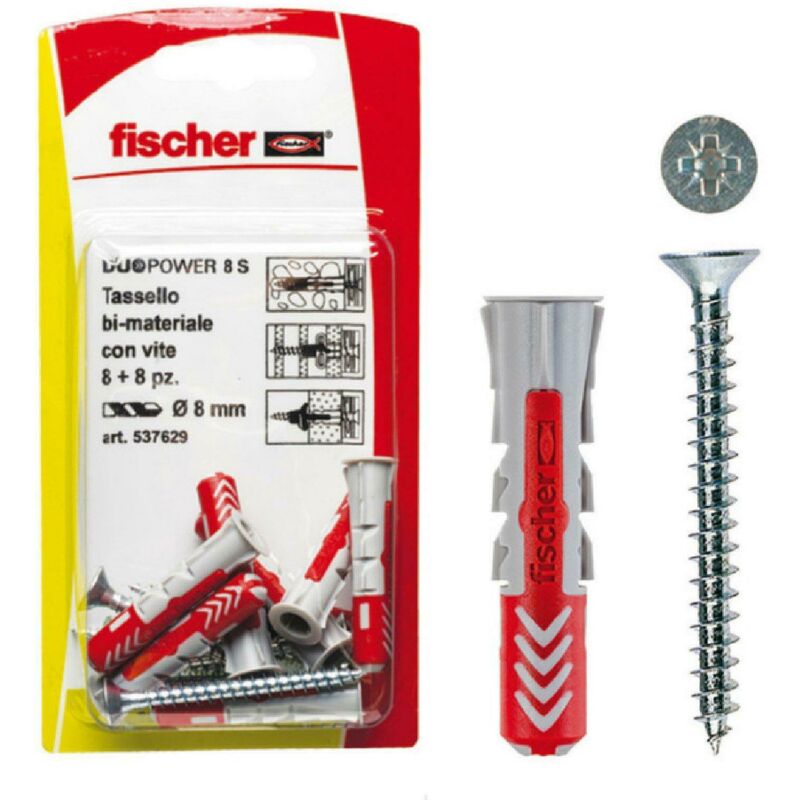 foto del prodotto duopower 8 s k fissaggio con vite in blister 00537629 fischer