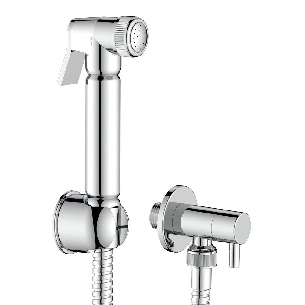 foto del prodotto duplex idroscopino tondo flessibile 150 cm con supporto e rubinetto