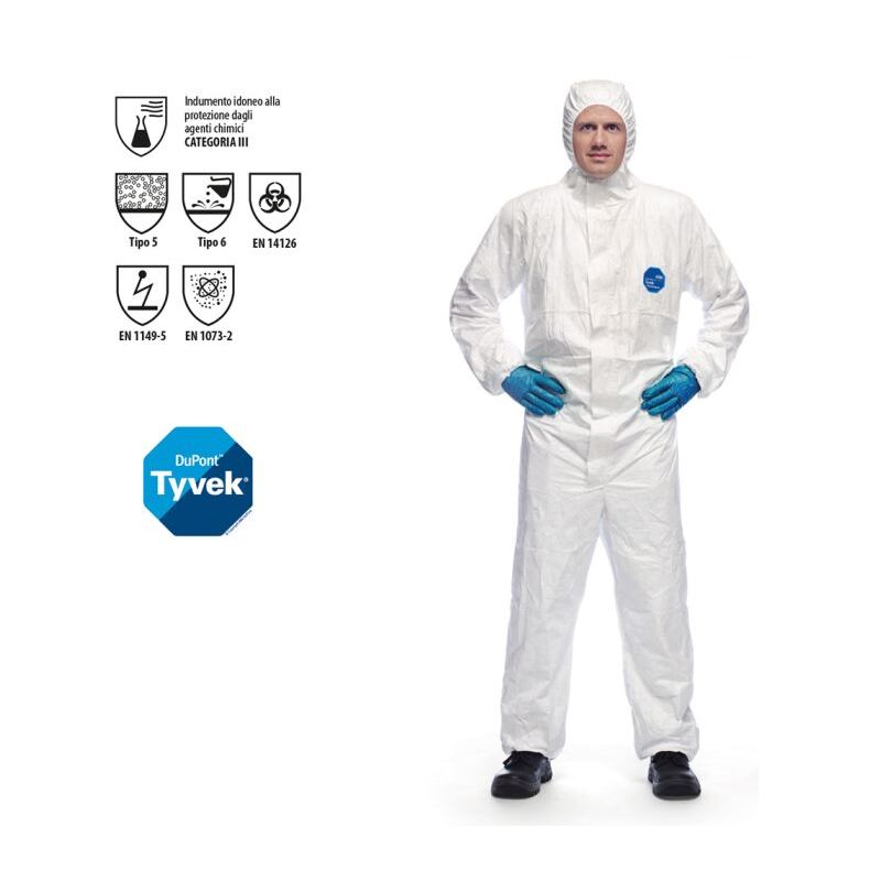 foto del prodotto dupont 1101203 tuta da lavoro monouso tyvek 500 xpert iii cat. bianca l