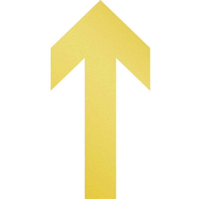 foto del prodotto durable 104804 forma di marcatura a pavimento freccia, rimovibile giallo 10 pz. l x a 100 mm x 200 mm