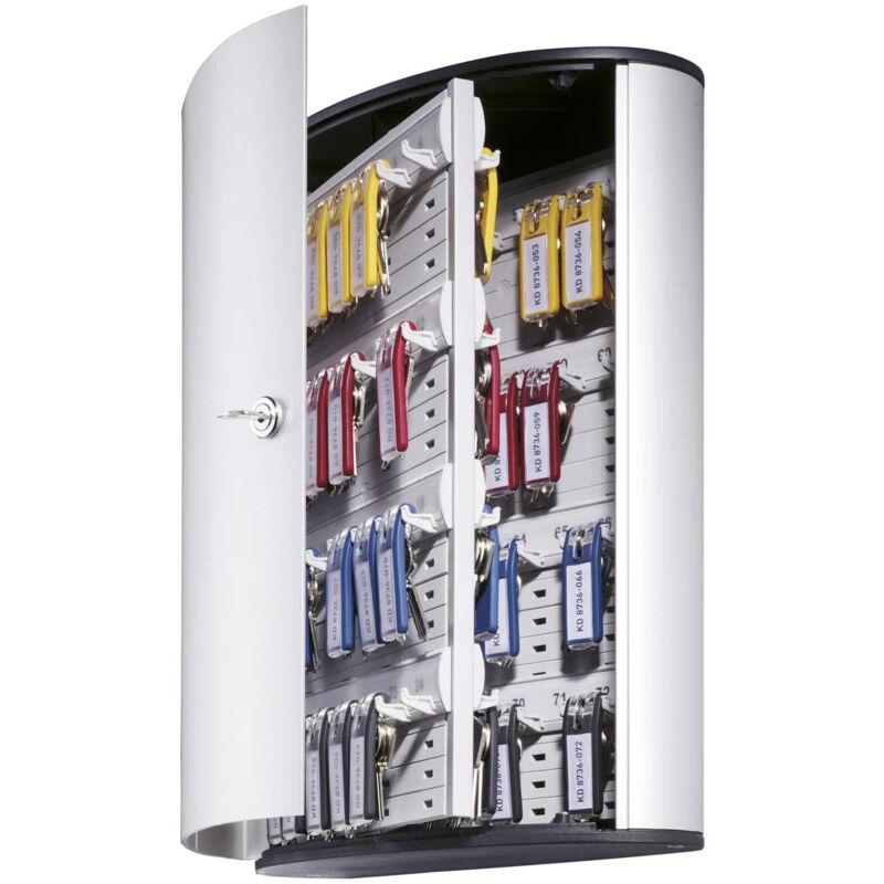 foto del prodotto durable 195523 key box 72, cassetta portachiavi con serratura, 302 x 400 x 118 mm, capacit 72 chiavi, argento metallizzato