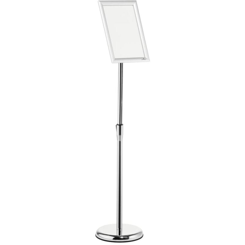 foto del prodotto durable 479823 supporto da pavimento per info con telaio pieghevole in alluminio 1 x din a4 250 mm x 1205 mm x 250 mm 1