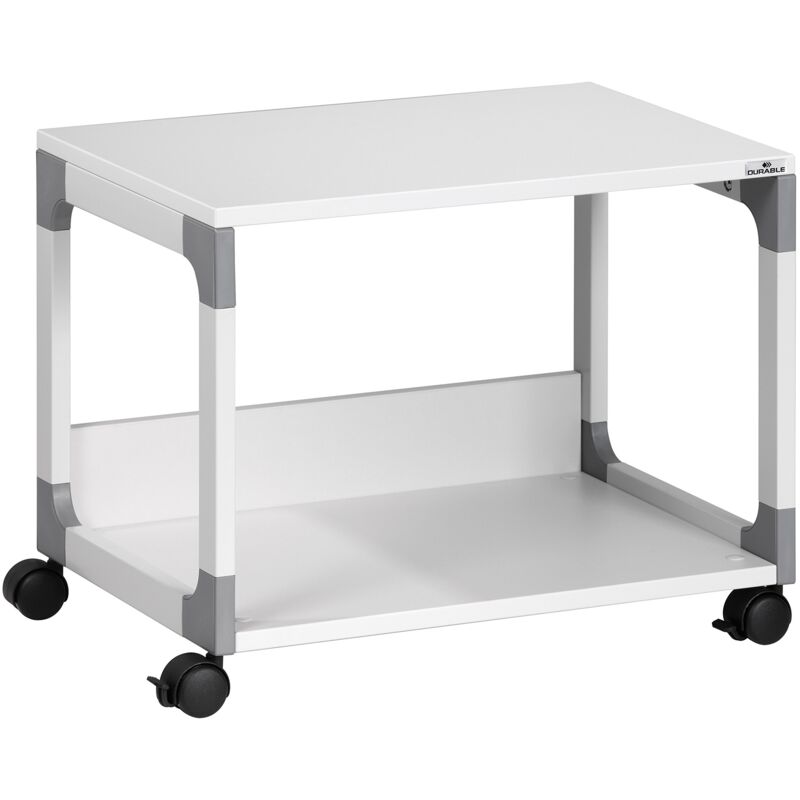 foto del prodotto durable mobile multifunzione, acciaio antigraffio, con 2 mensole regolabili, grigio