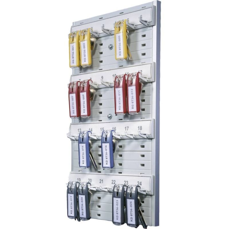 foto del prodotto durable - supporto portachiavi key board 24 - 1956 195610 numero di ganci 24 argento