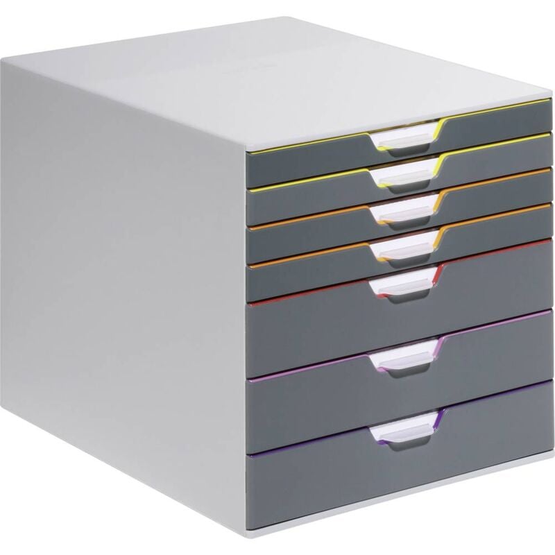 foto del prodotto durable varicolor 7 7607 760727 cassettiera grigio din a4, din c4, folio, letter numero cassetti 7