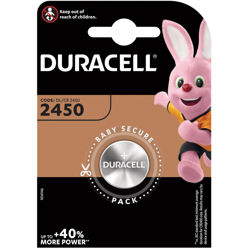 foto del prodotto duracell batteria a bottone cr2450 bl.1pz.