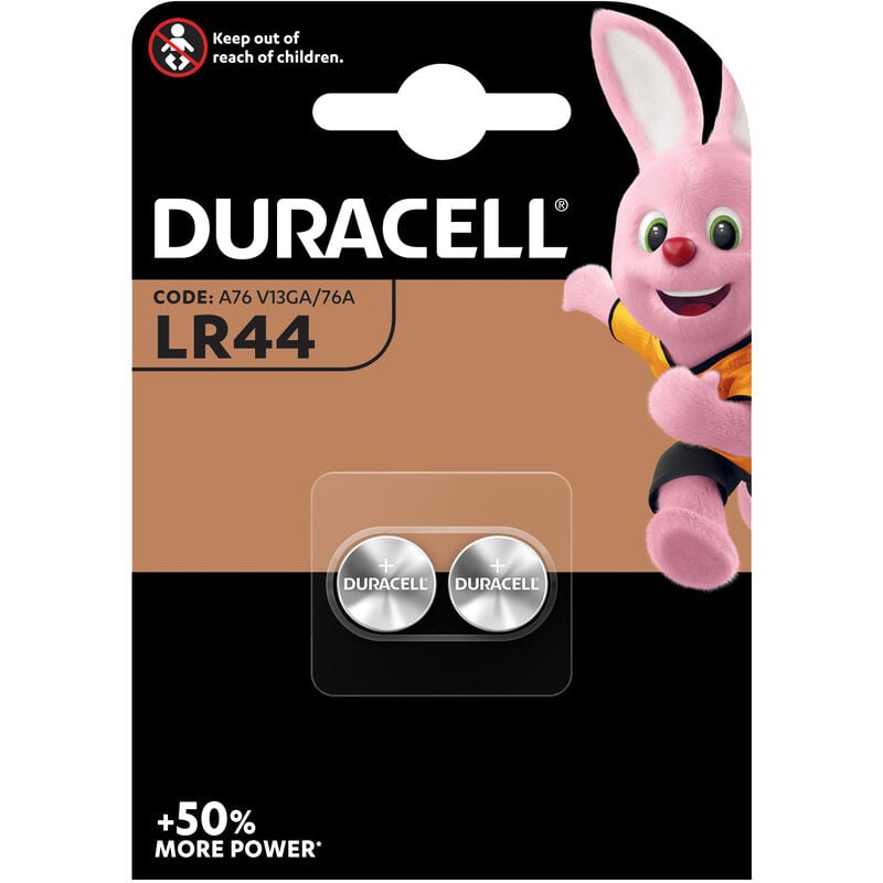 foto del prodotto duracell batteria a bottone lr44 bl.2pz