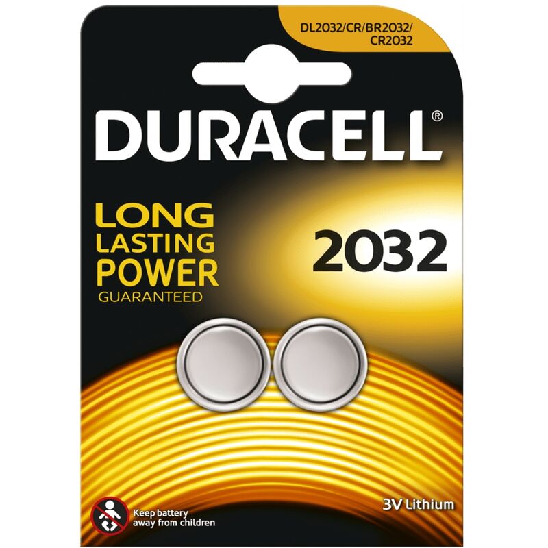 foto del prodotto duracell batteria bottone 3v cr2032 litio confezione da 2 pile