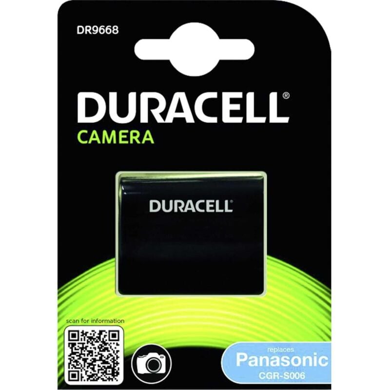 foto del prodotto duracell batteria li ion 0,7 ah nero per panasonic lumix dmc fz18, fz28, fz50, fz8eb k, fz8eb s, fz8eg k, fz8eg s, fz8k, fz8p