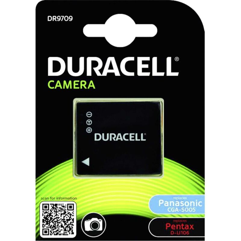 foto del prodotto duracell batteria li ion 1 ah nero per panasonic lumix dmc fx01, fx07, fx10, fx100, fx12, fx3eb k, fx50, fx8gk, fx9eg, lx2eb k