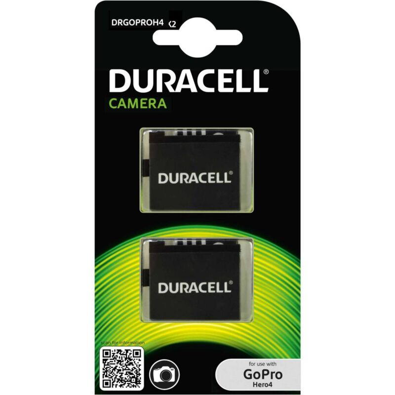 foto del prodotto duracell batteria li ion 1160 mah confezione da 2 per gopro hero4