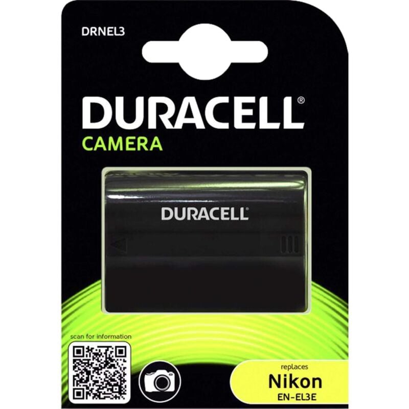 foto del prodotto duracell batteria per fotocamera li ion 1620 mah per nikon d100, d200, d200 kit, d300, d50, d70, d700, d70s, d70s superkit, d80