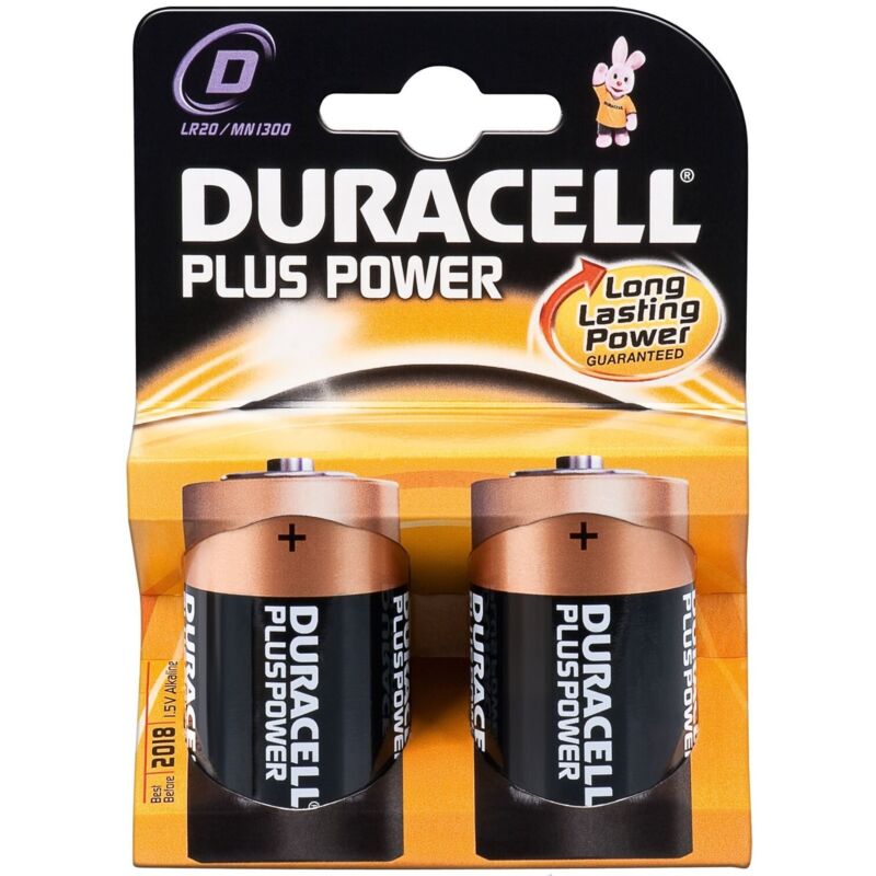 foto del prodotto duracell batteria torcia alcalina pluspower mn1300 bl.2 cod. du0401 