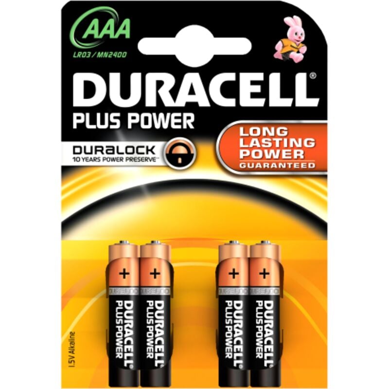 foto del prodotto duracell cf 4 pz plus batterie pila pile alcalina ministilo stilo mn2400 1,5w