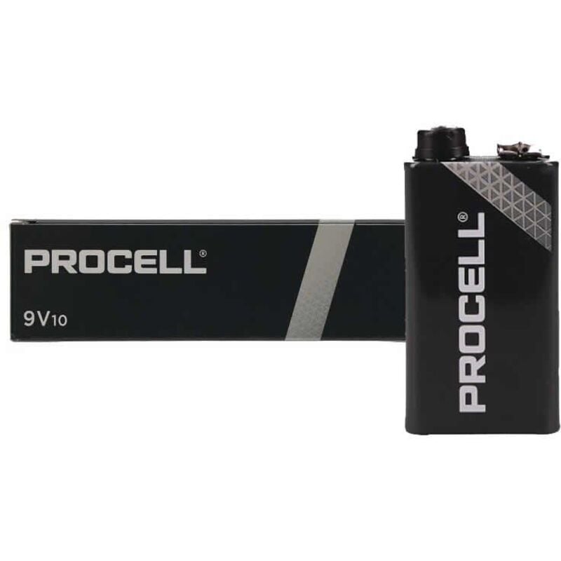 foto del prodotto duracell confezione da 10 sacchetti procell id1604ipx10 9v batterie alcaline