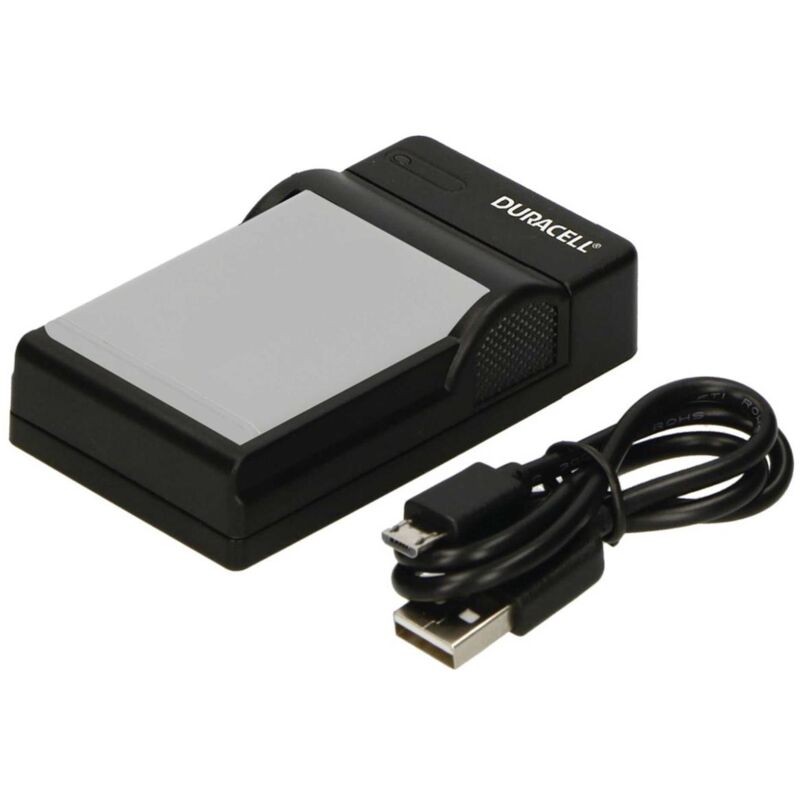 foto del prodotto duracell dro5941 caricabatterie usb di ricambio olympus li 50b caricabatterie nero per olympus d 785, tg 860 stylus tough tg 810, 860, 870