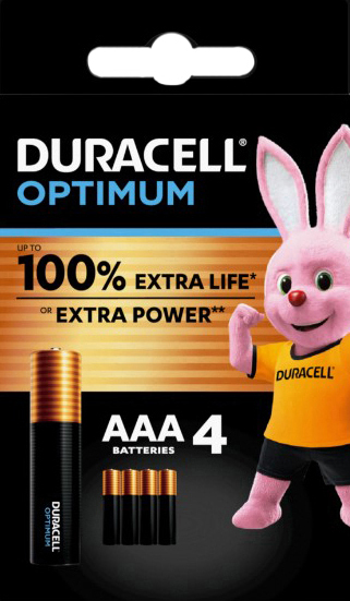 foto del prodotto duracell optimum aaa b4 4 pezzi