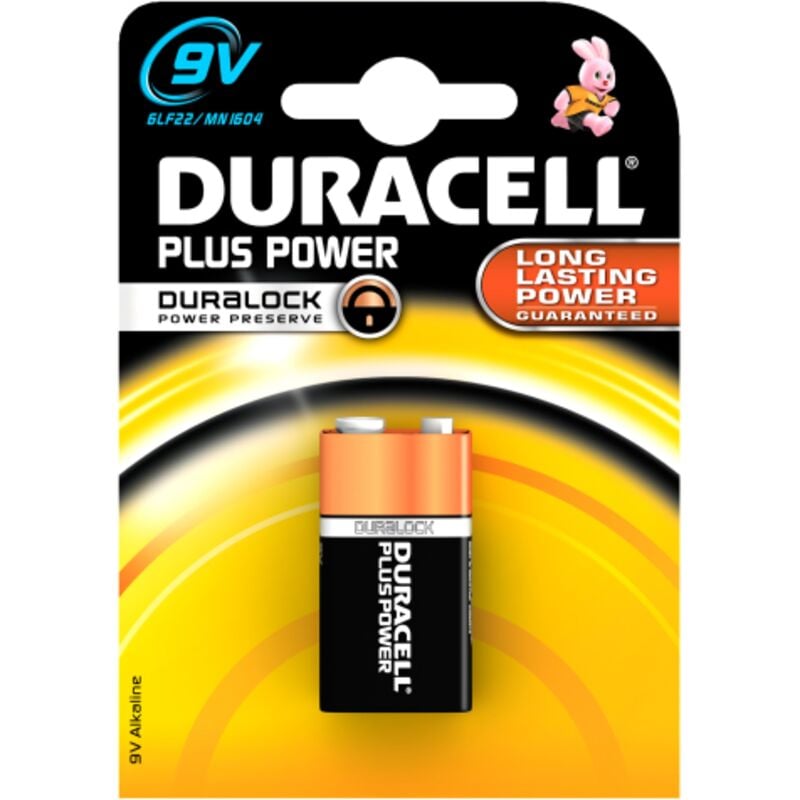 foto del prodotto duracell pila batteria alcalina 9v mn1604 6lf22 transistor duralock stilo