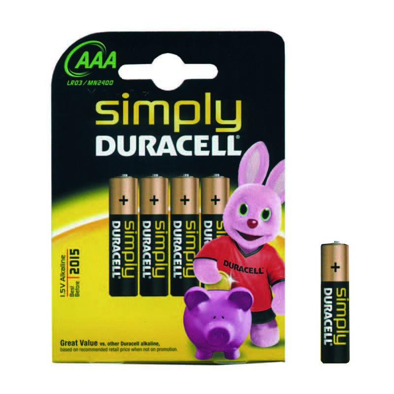 foto del prodotto duracell simply mini stilo aaa confezione pz.4