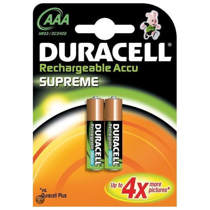 foto del prodotto duracell supreme 1000mah batterie ricaricabili aaa ministilo x2