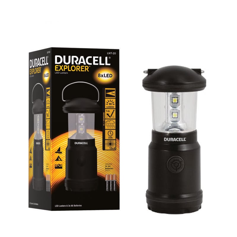 foto del prodotto duracell torcia lanterna led explorer lnt 20 mm.60x150h. mt.7 33 ore 90 lumen