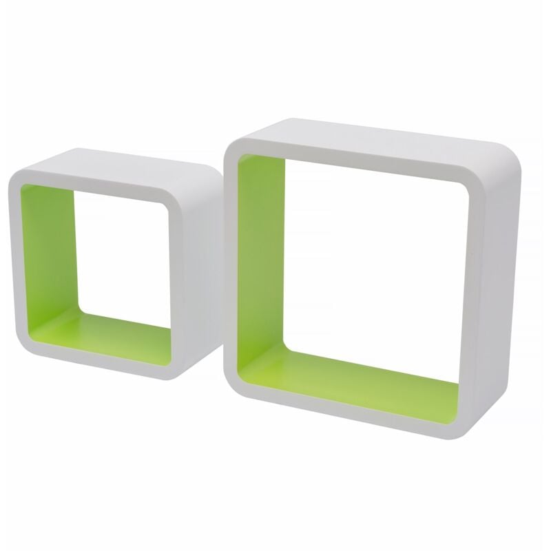 foto del prodotto duraline cubo quadrato angolo curvi, legno, verde, 26 x 26 x 10cm