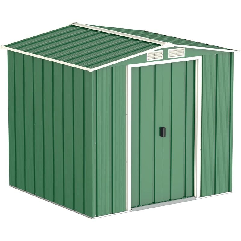 foto del prodotto duramax 1,8 x 1,8 m eco in metallo casetta con ow, colore verde