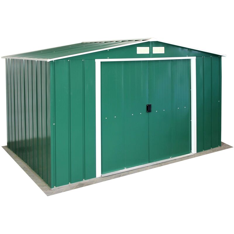 foto del prodotto duramax eco capannone da giardino in metallo zincato a caldo, 10 x 8 cm, verde