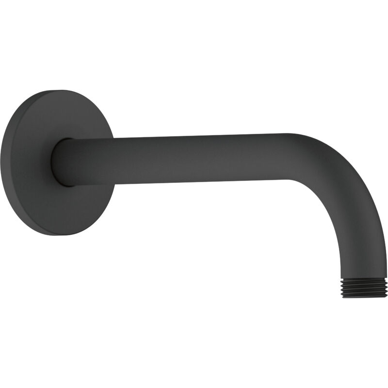 foto del prodotto duravit braccio doccia universal per fissaggio a parete, rosetta rotonda, 210 mm, nero opaco