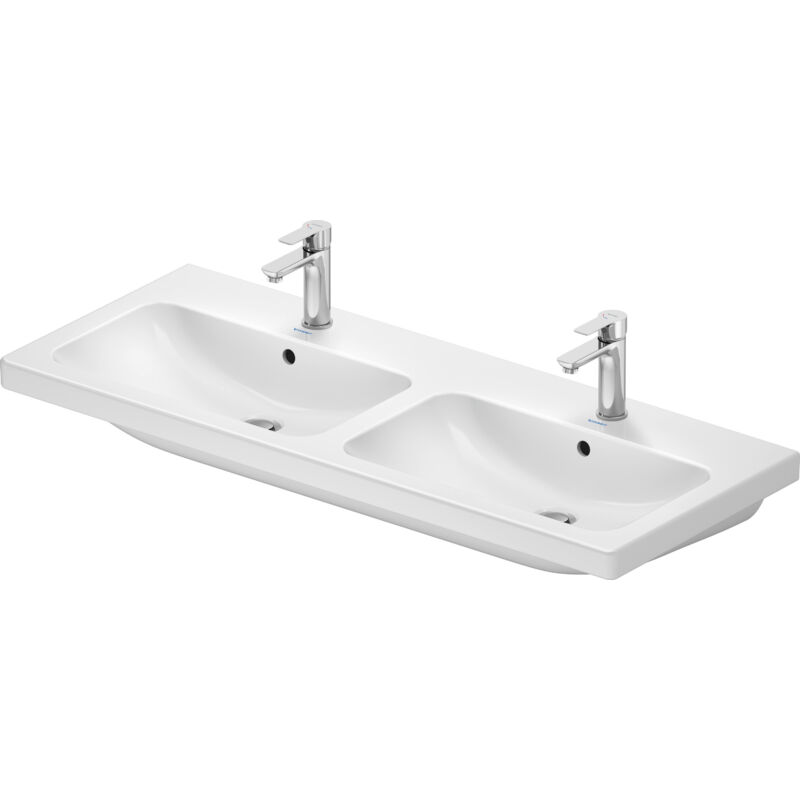 foto del prodotto duravit d code double lavabo, avec 2 trous pour robinets, avec