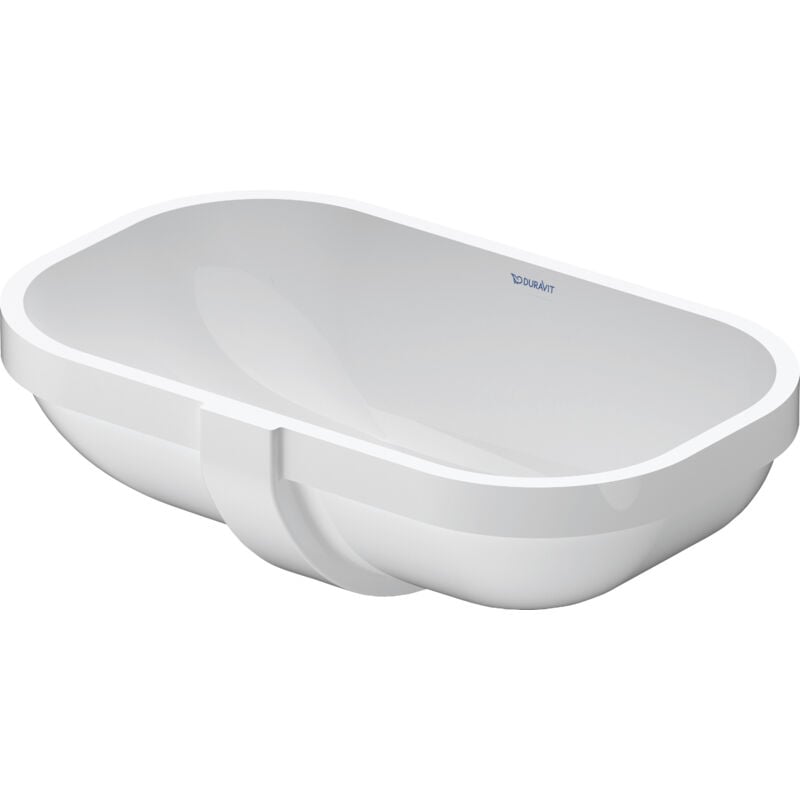 foto del prodotto duravit d code lavabo ad incasso 50x29 cm, senza foro per miscelatore, bianco alpino 0338490000