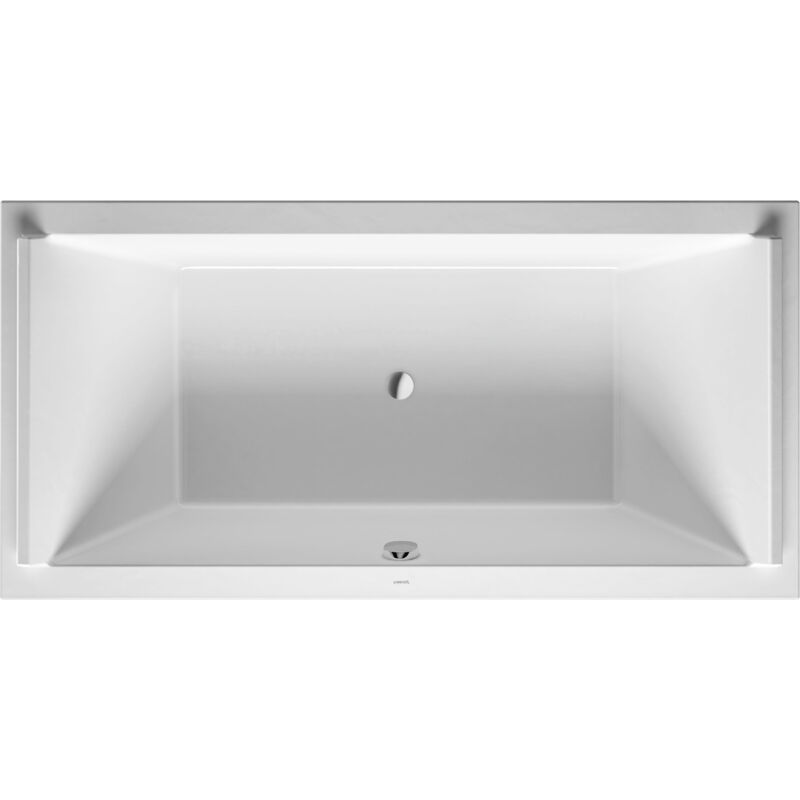 foto del prodotto duravit vasca de bagno starck rettangolare 2000x1000 mm con due schienali inclinati, poggiatesta sagomato, in acrilico sanitario, bianco